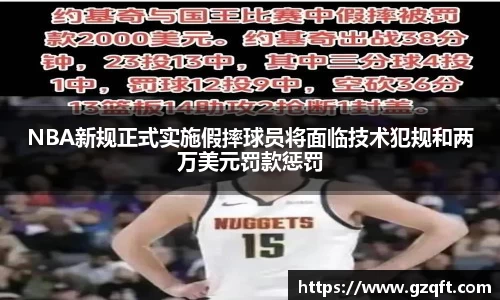 NBA新规正式实施假摔球员将面临技术犯规和两万美元罚款惩罚